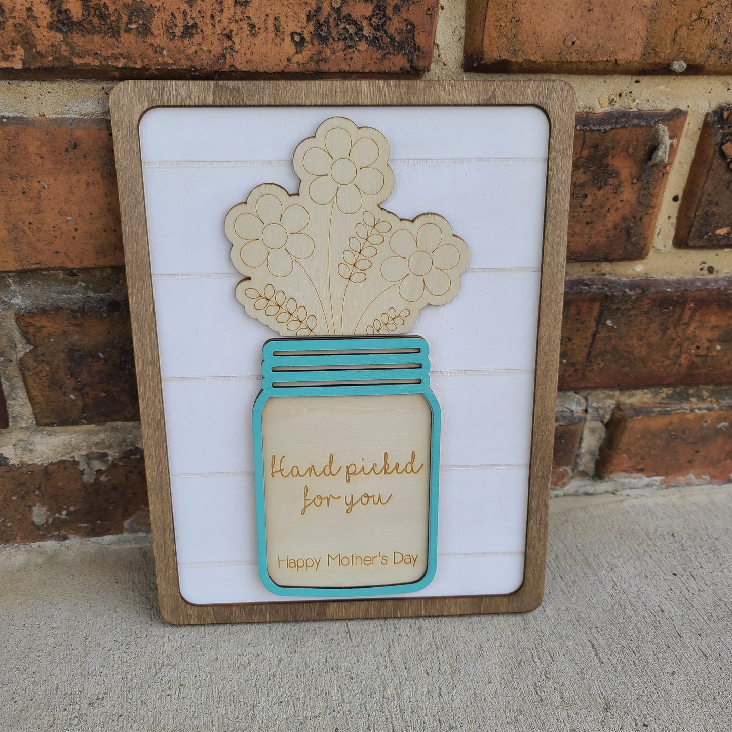 Handpicked for You Mother’s Day Sign 🌸 Paintable or Fingerprint Flower Craft