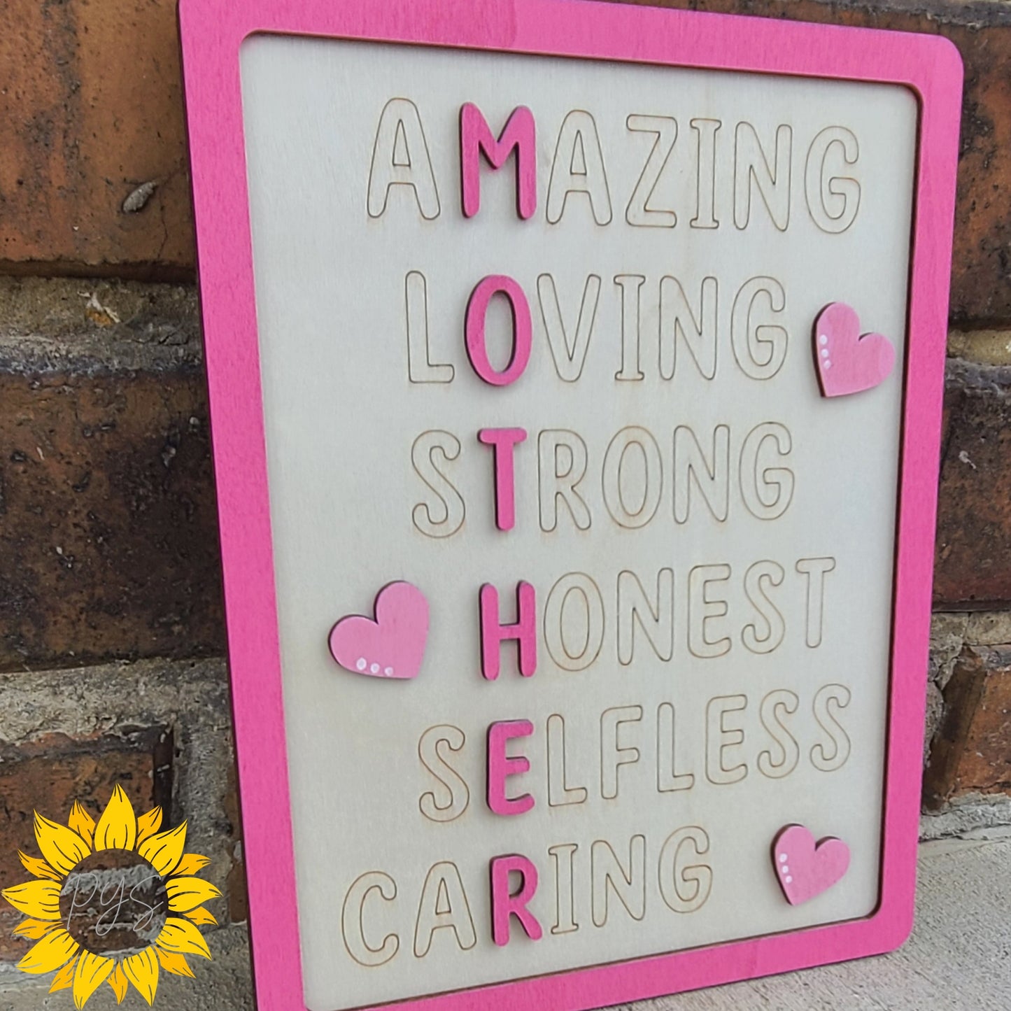 MOTHER Affirmation Sign 💗 Inspirational Wood Sign | Mom Gift Decor