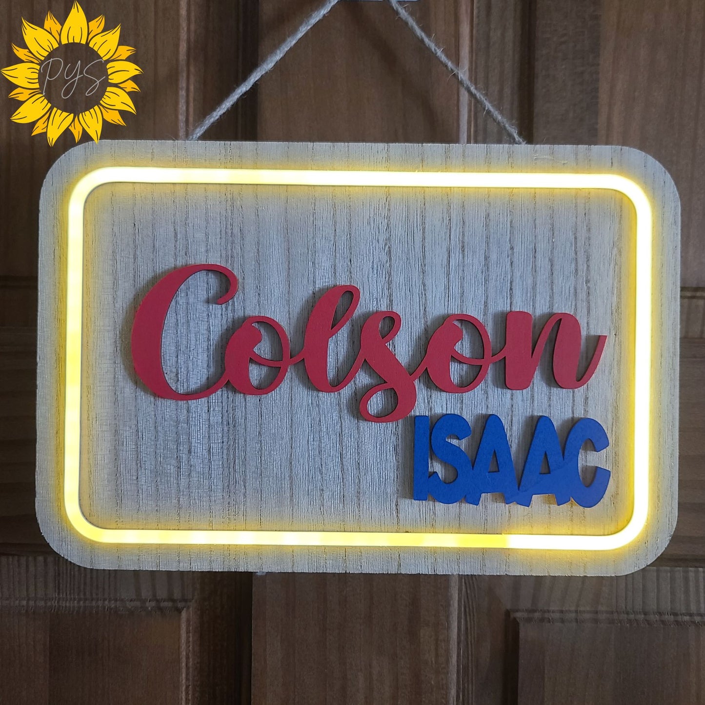 Custom LED Name Sign ✨ | Personalized Light-Up Wood Name Plaque | Kids Room / Nursery Decor