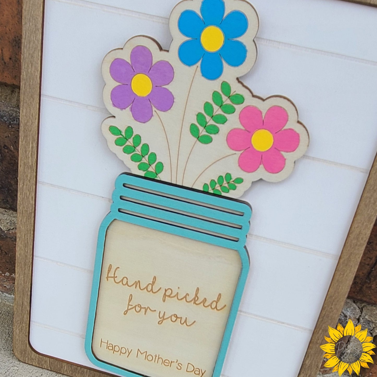 Handpicked for You Mother’s Day Sign 🌸 Paintable or Fingerprint Flower Craft