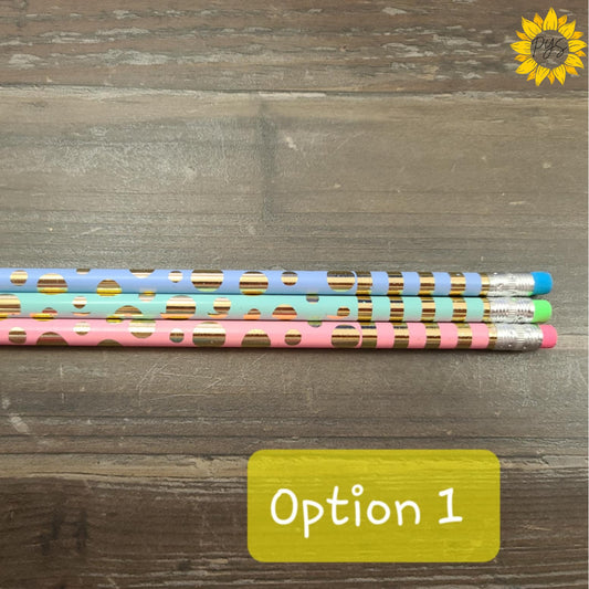 Personalized Pencils-Fun Designs (sets of 3)