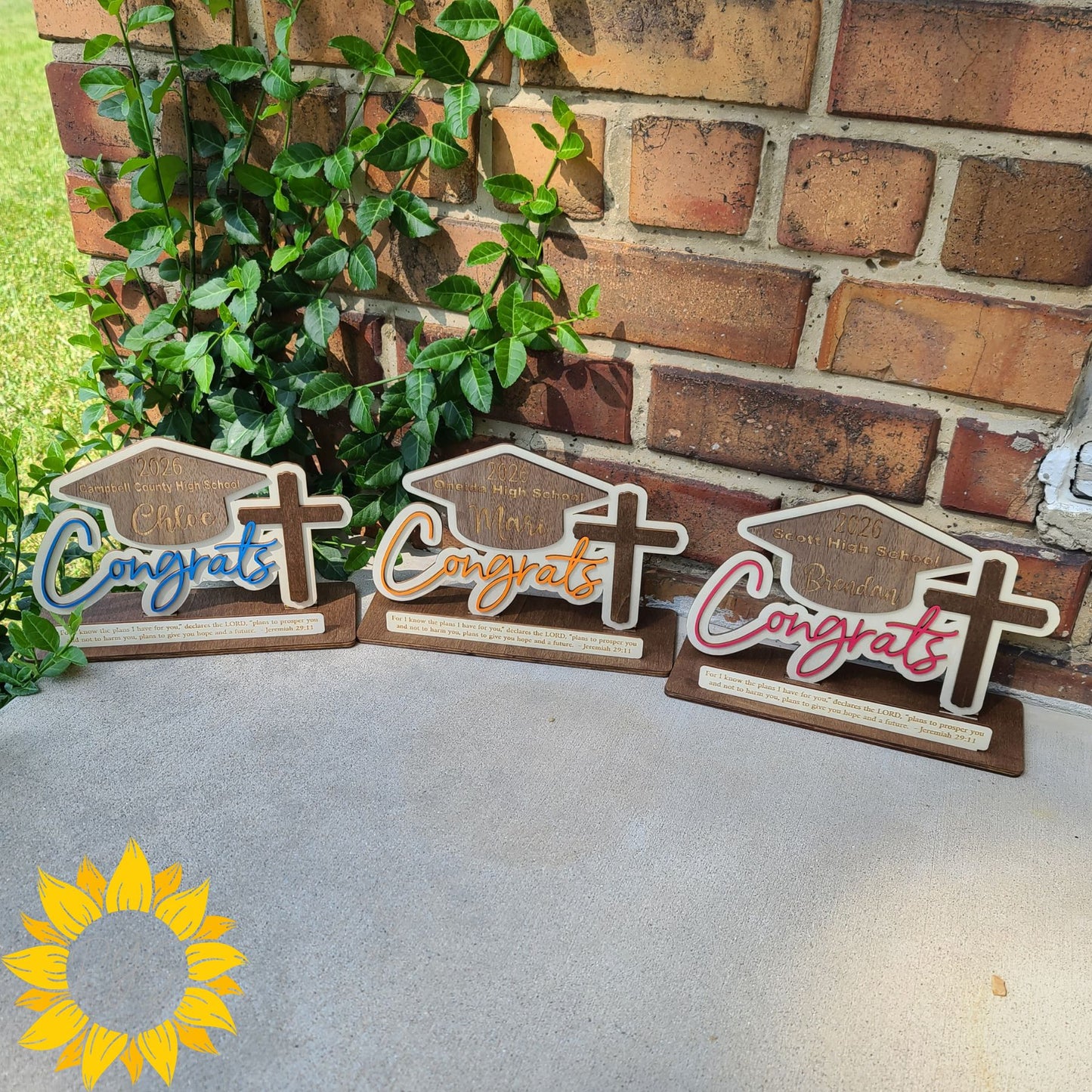Personalized Graduation Plaque 🎓 | Custom Name, School & Year | Congrats Graduate Keepsake