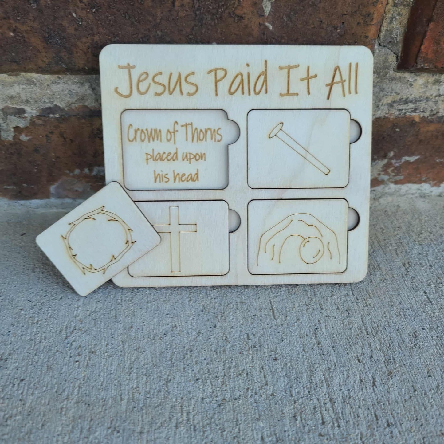 Jesus Paid It All Easter Puzzle ✝️ Christian Resurrection Learning Puzzle