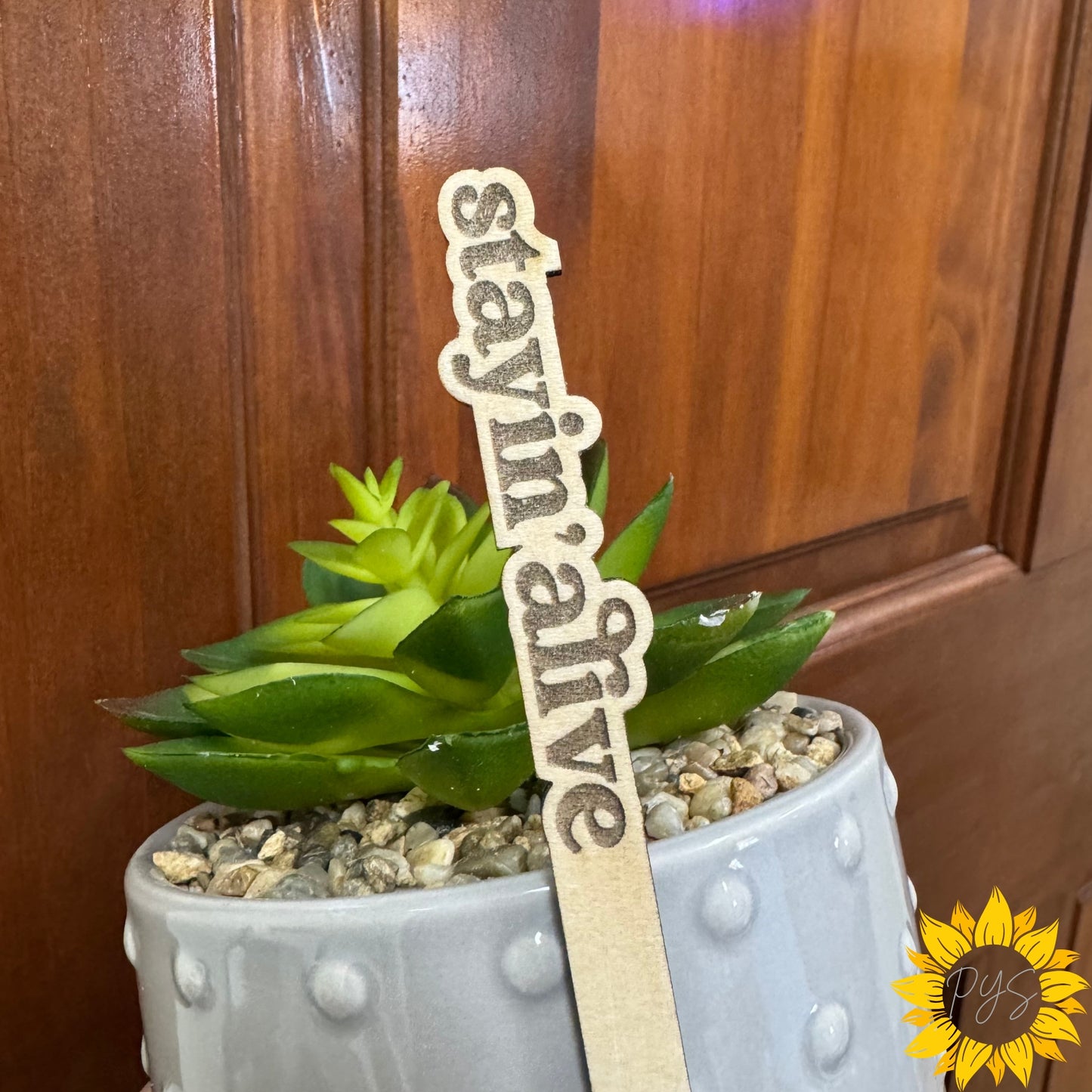 Say It With Leaves — Wood Plant Stakes for Plant Lovers (Set of 9)