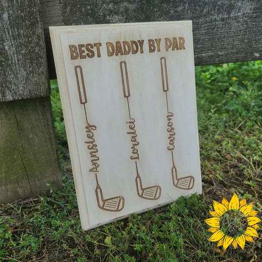 Best Daddy By Par Golf Plaque ⛳ | Personalized Golf Dad Gift | Custom Father’s Day Keepsake