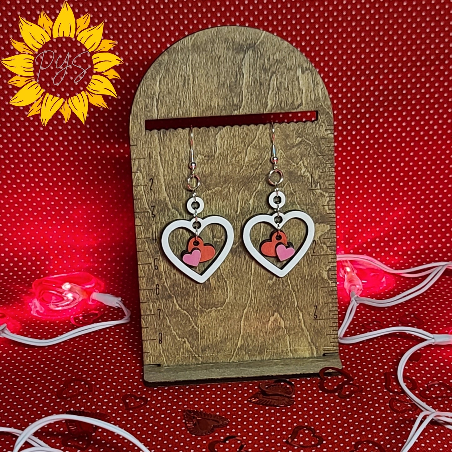💕🤍 Triple the Love – Layered Heart Valentine Earrings 🤍💕