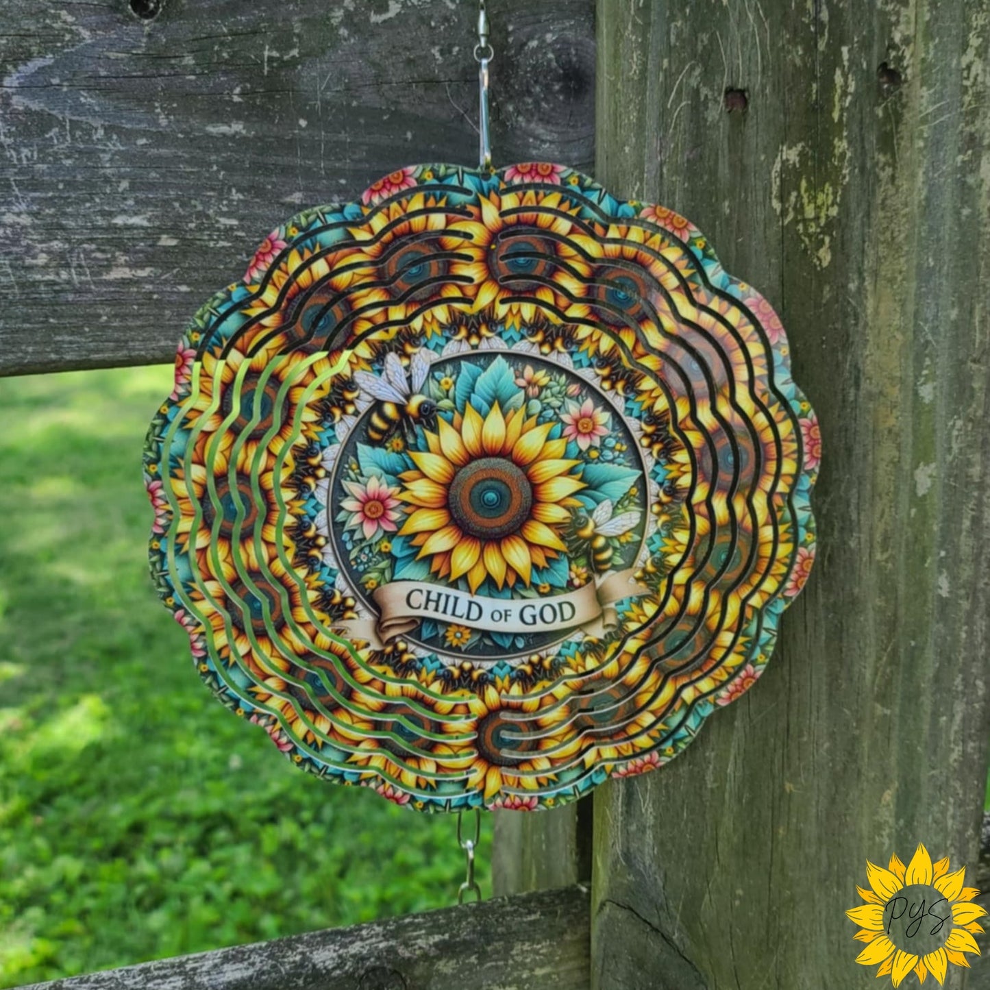 Sunflower “Child of God” Wind Spinner