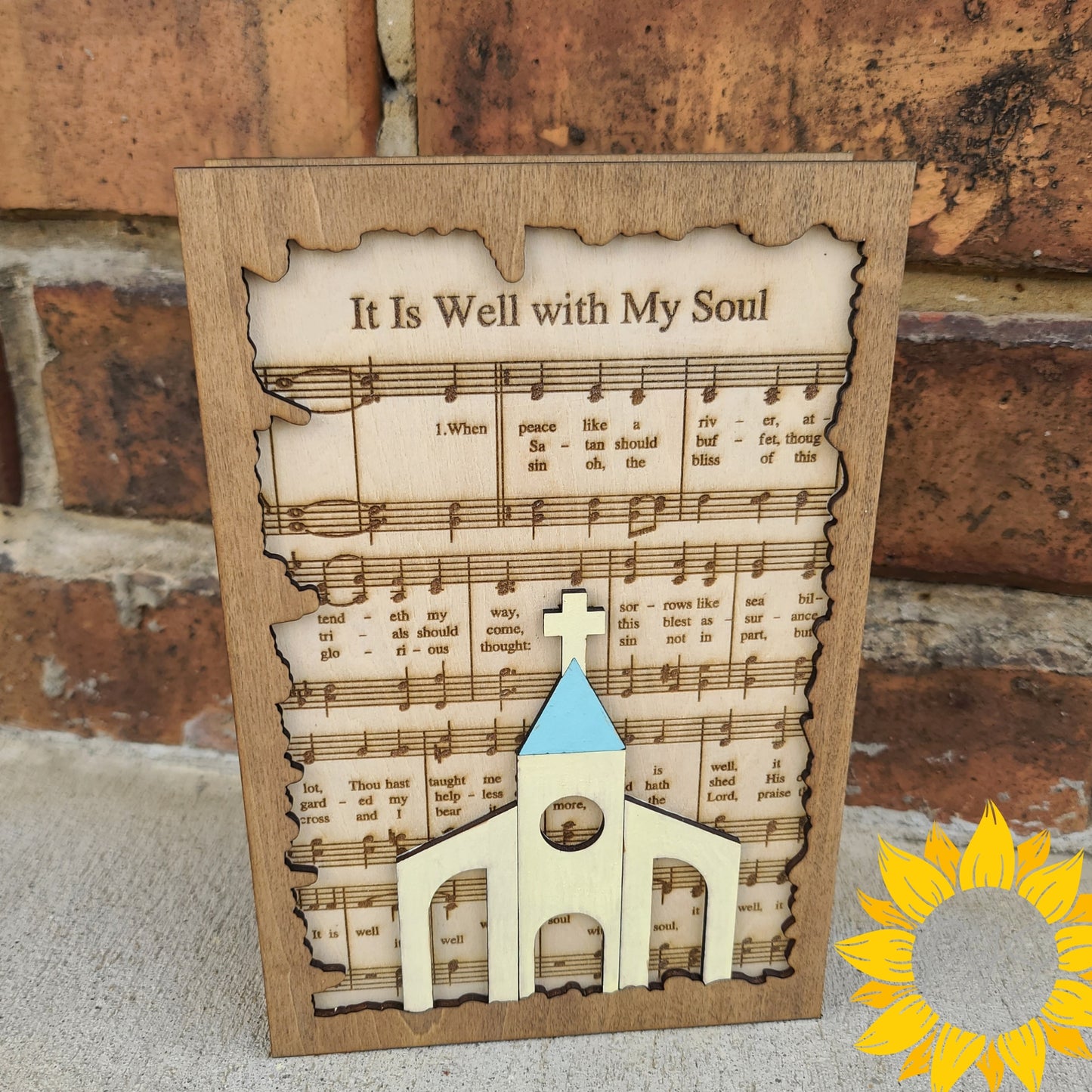 “It Is Well with My Soul” Wooden Memorial Book Sitter – Christian Remembrance Gift