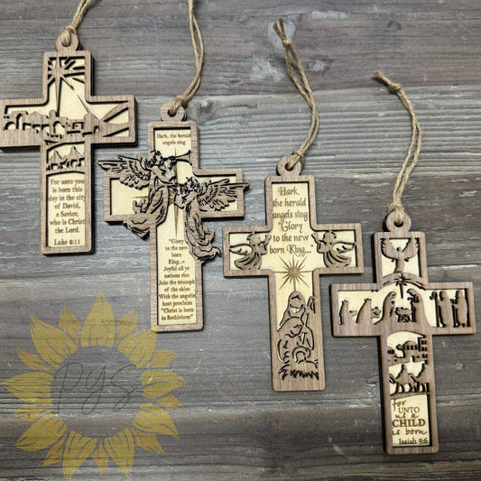 Nativity Cross Ornaments– Choose from 4 Designs