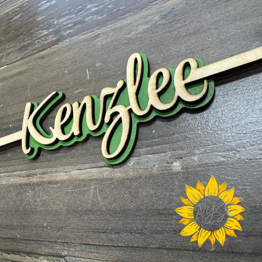 Personalized Red Rose with Name 🌹 Hand-Painted Wooden Rose