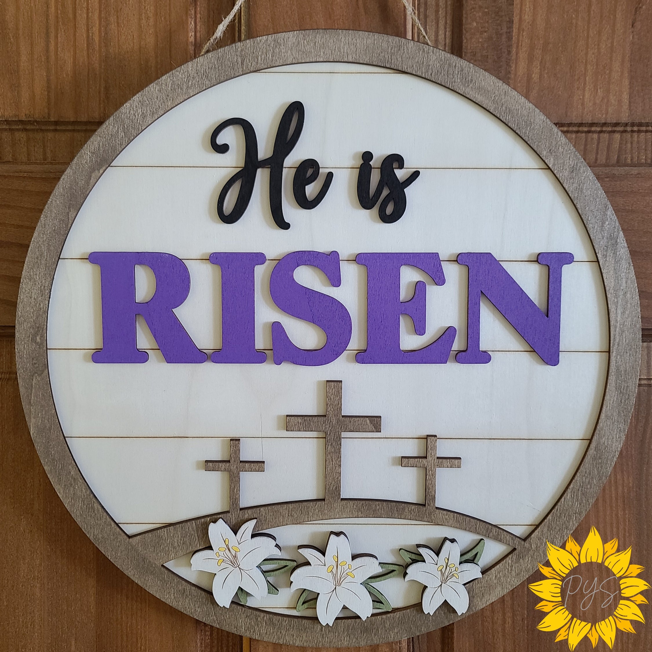 He Is Risen Door Hanger | Christian Easter Sign | Resurrection Door ...