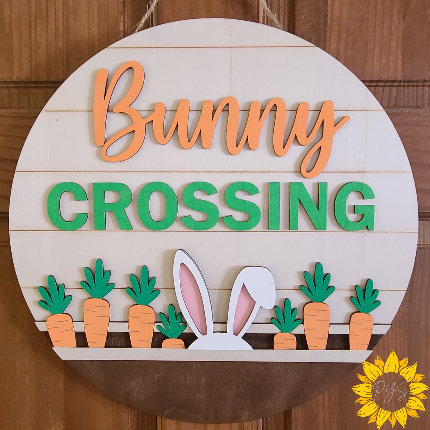 Bunny Crossing Door Hanger 🥕 Easter Bunny Door Sign | Spring Decor