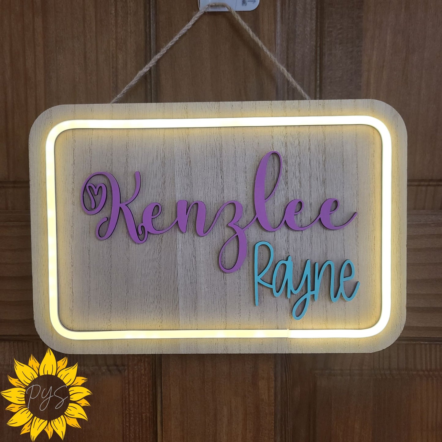 Custom LED Name Sign ✨ | Personalized Light-Up Wood Name Plaque | Kids Room / Nursery Decor
