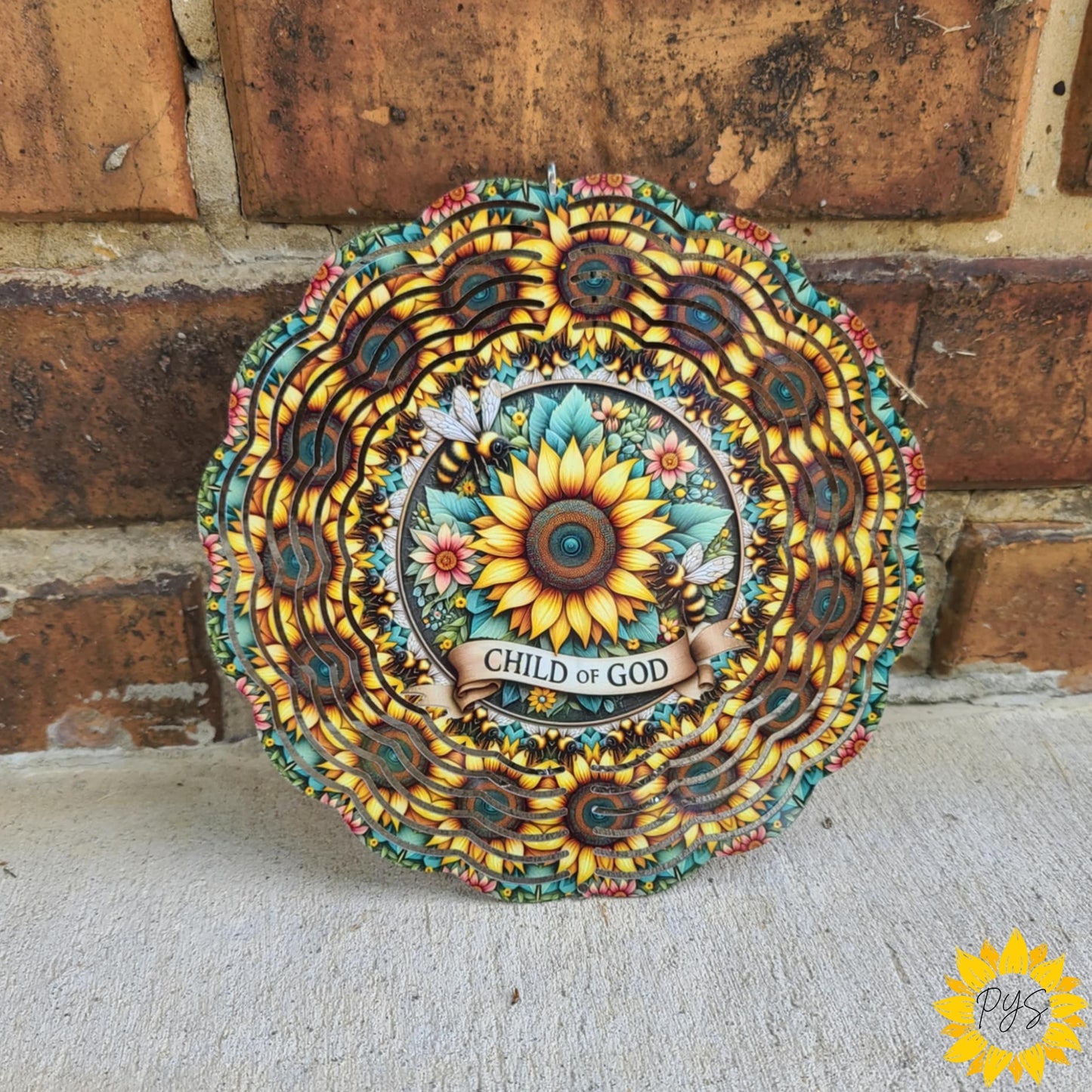 Sunflower “Child of God” Wind Spinner