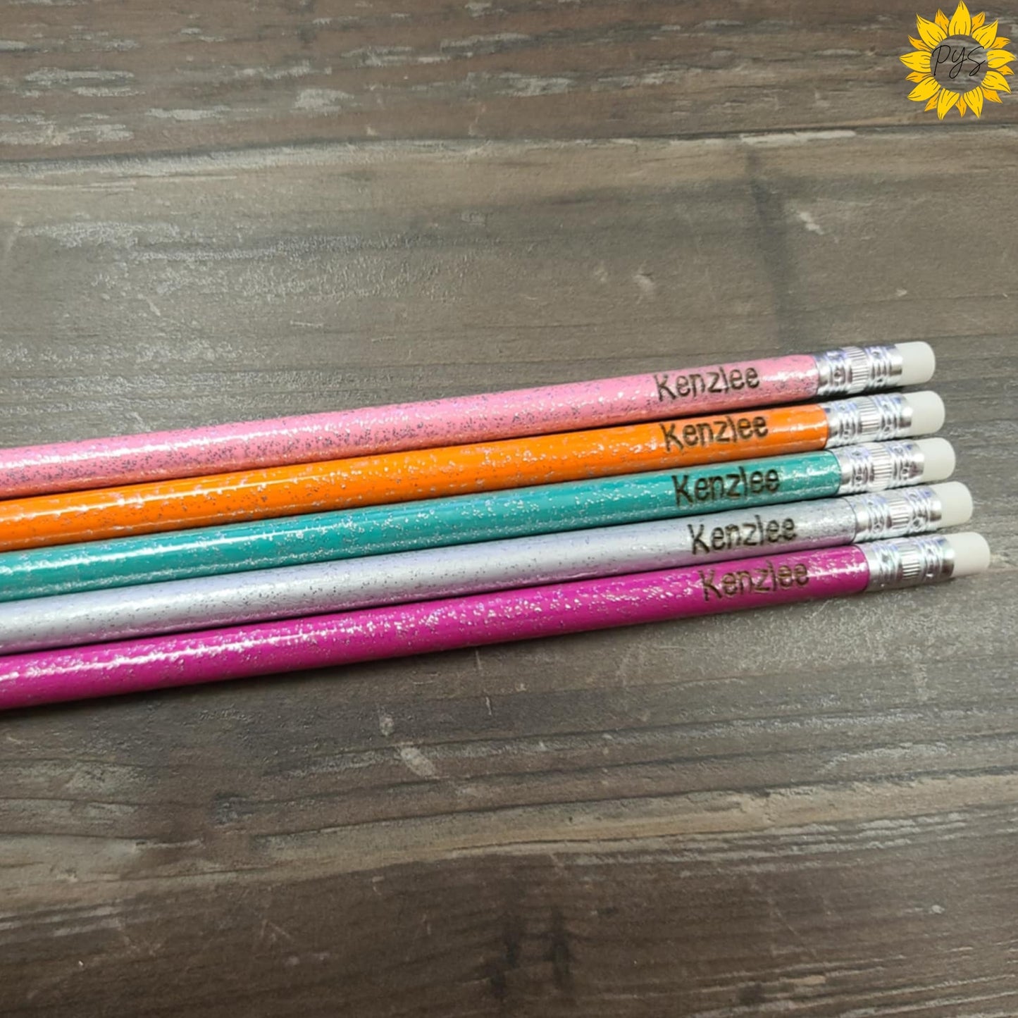 Personalized Pencils-Glitter or Neon