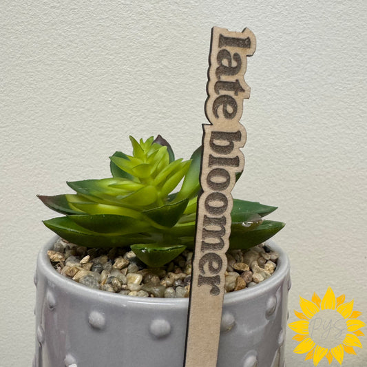 Say It With Leaves — Wood Plant Stakes for Plant Lovers (Set of 9)