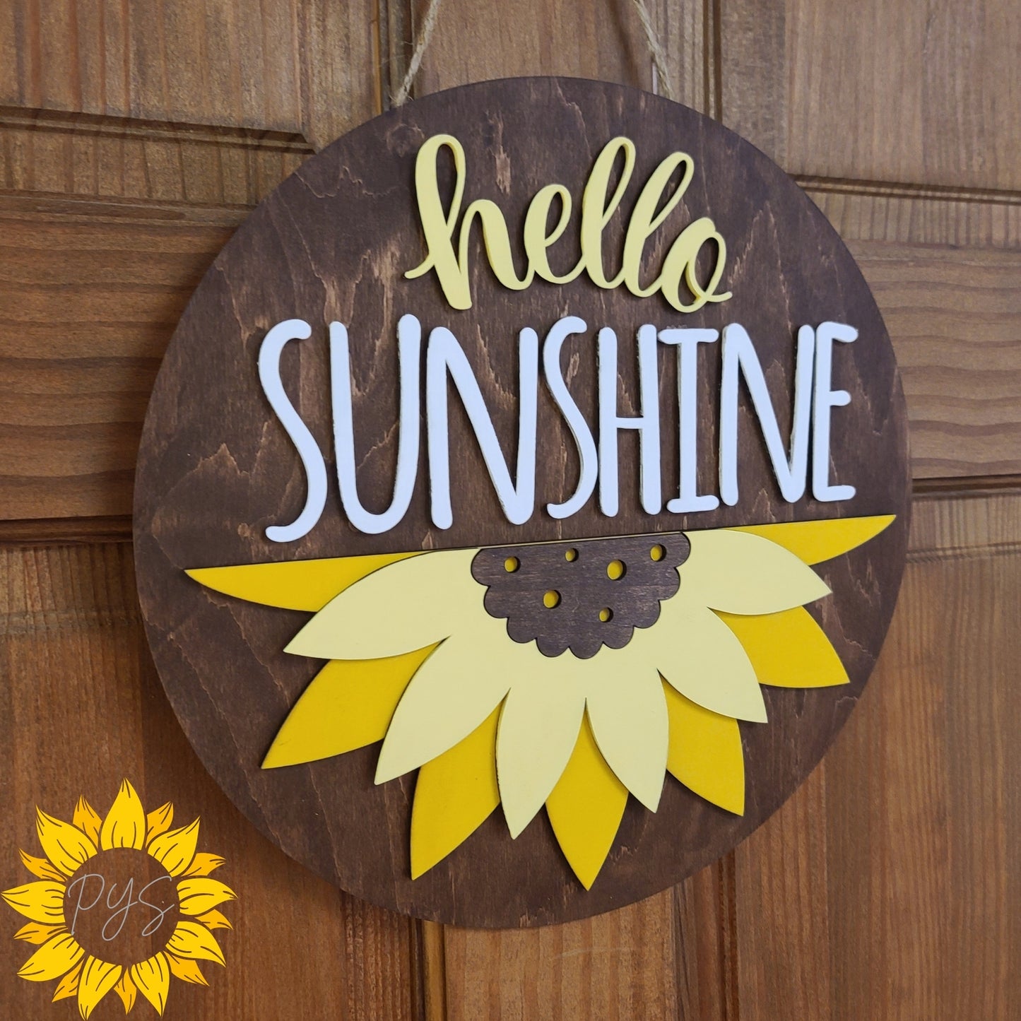 🌻✨ Hello Sunshine – Layered Sunflower Door Sign ✨🌻