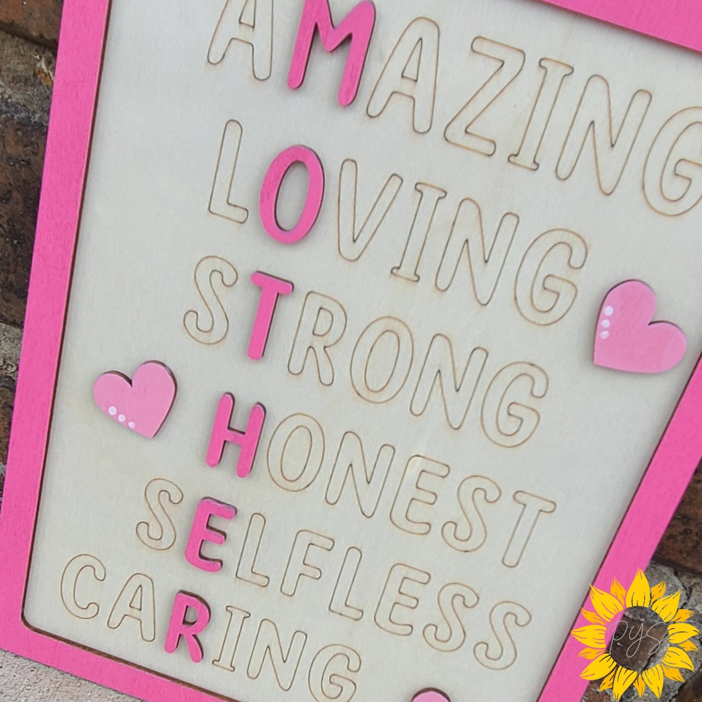 MOTHER Affirmation Sign 💗 Inspirational Wood Sign | Mom Gift Decor