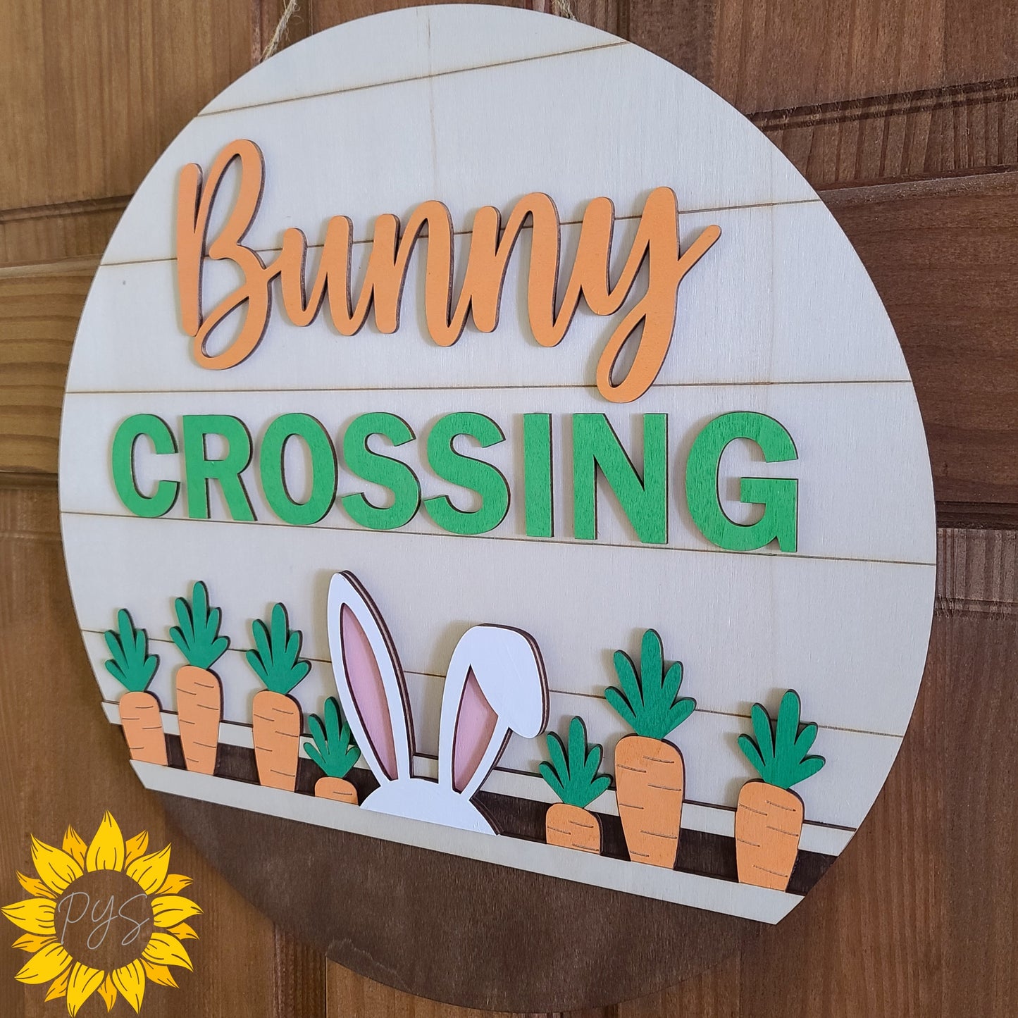 Bunny Crossing Door Hanger 🥕 Easter Bunny Door Sign | Spring Decor