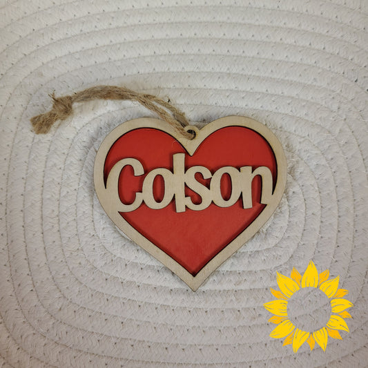 Personalized Valentine Heart Gift Tags ❤️ Custom Name Wooden Hearts