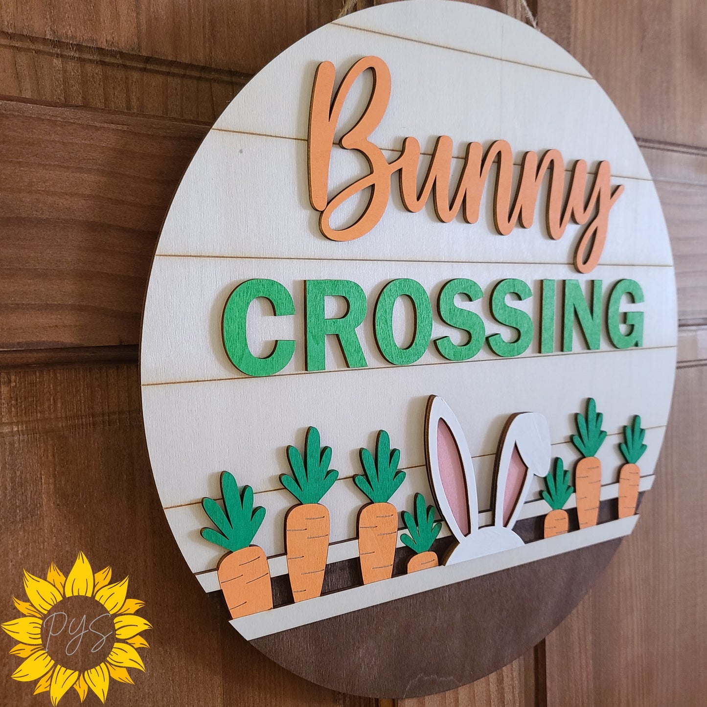Bunny Crossing Door Hanger 🥕 Easter Bunny Door Sign | Spring Decor