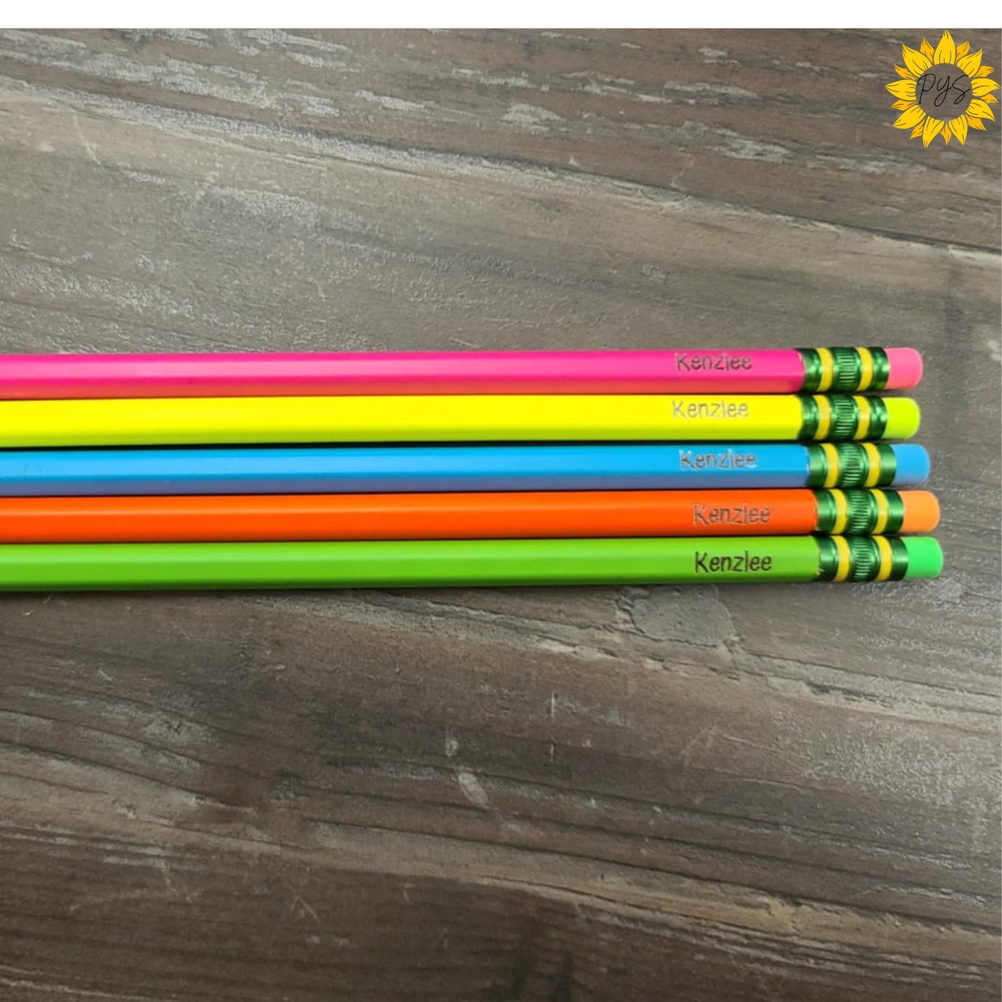 Personalized Pencils-Glitter or Neon