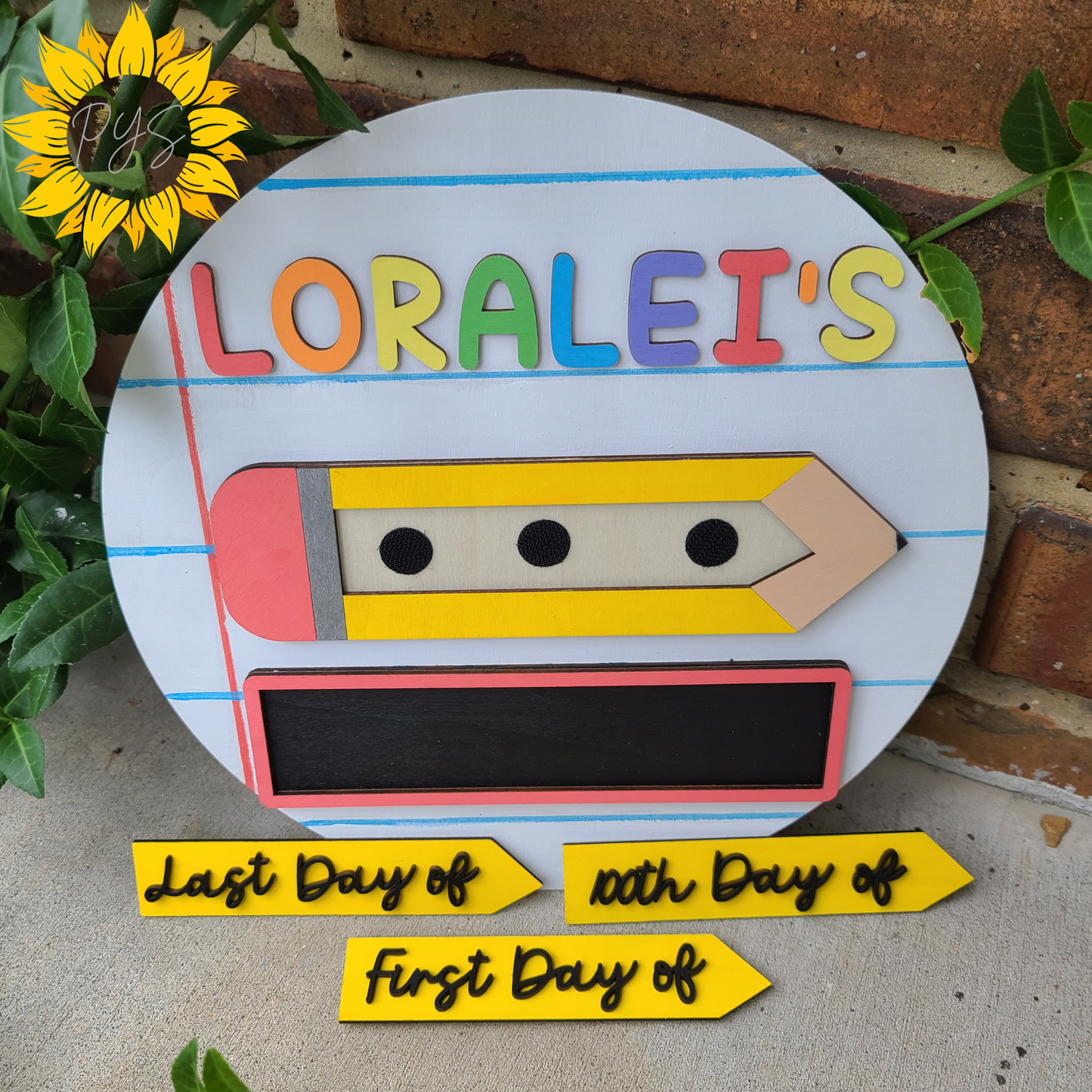 Personalized First Day of School Sign ✏️ | Reusable Back to School Photo Prop | Custom Chalkboard Milestone Sign