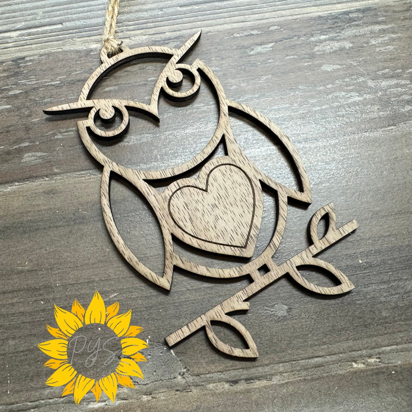 “Grateful You’re My Owl” Teacher Ornament/Tag — 3” x 5” Wood Cutout with 5x7 Appreciation Card