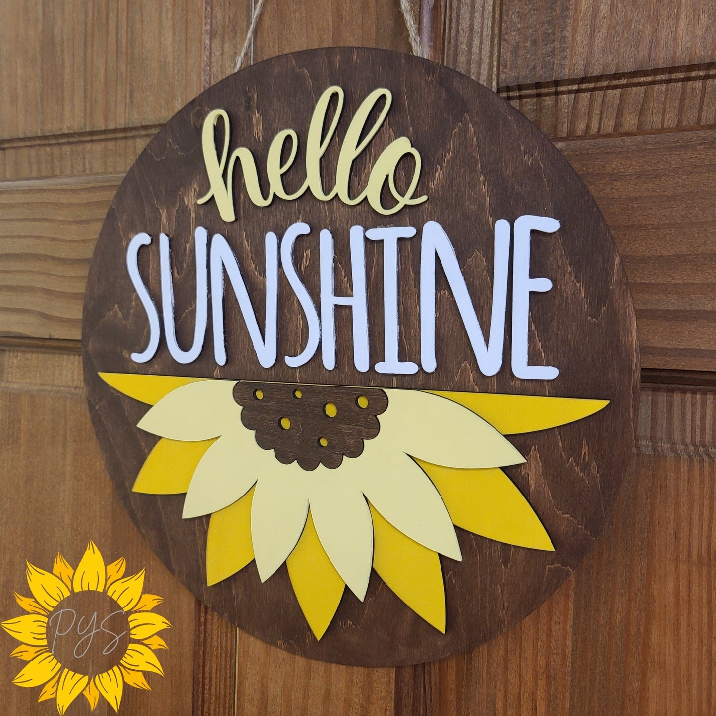 🌻✨ Hello Sunshine – Layered Sunflower Door Sign ✨🌻