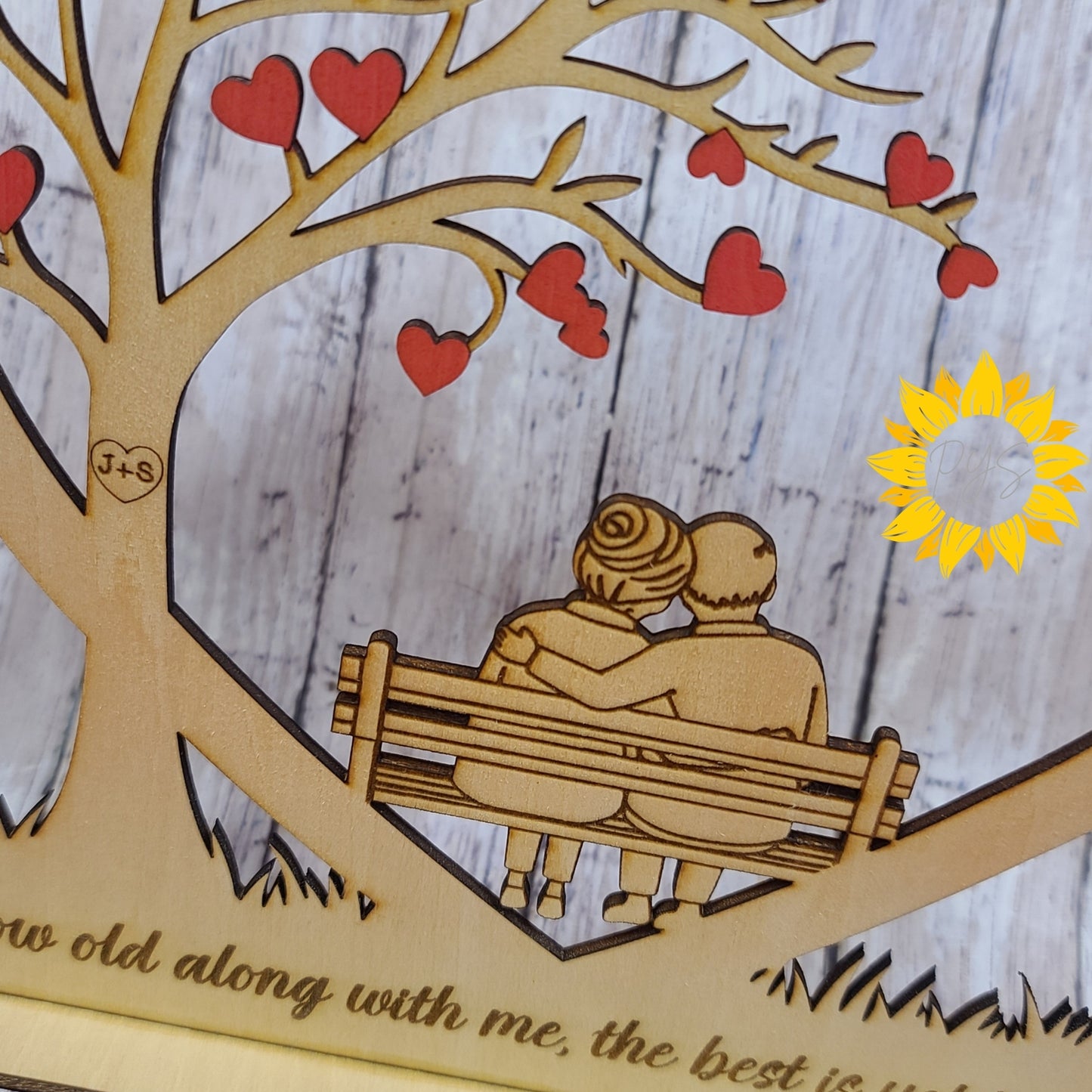 Personalized Valentine’s Couples Heart Sign with Initials | Romantic Wood Decor Gift