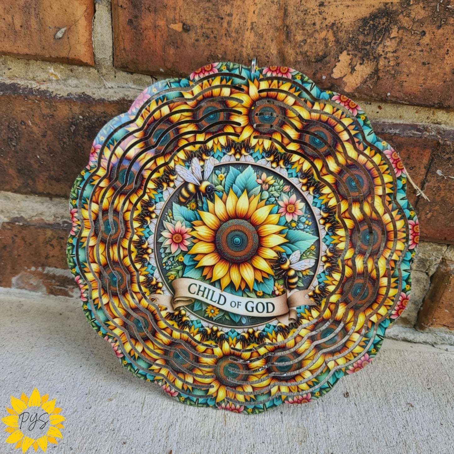 Sunflower “Child of God” Wind Spinner