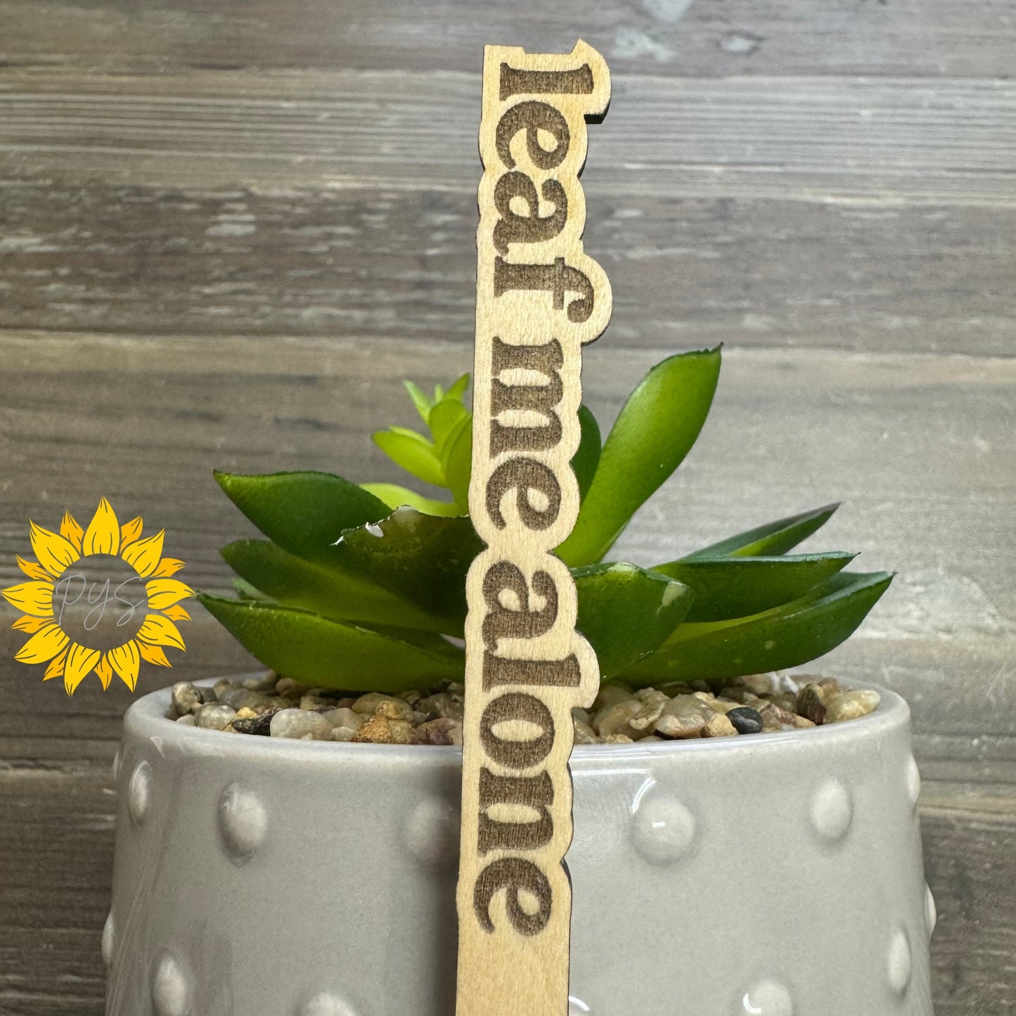 Say It With Leaves — Wood Plant Stakes for Plant Lovers (Set of 9)