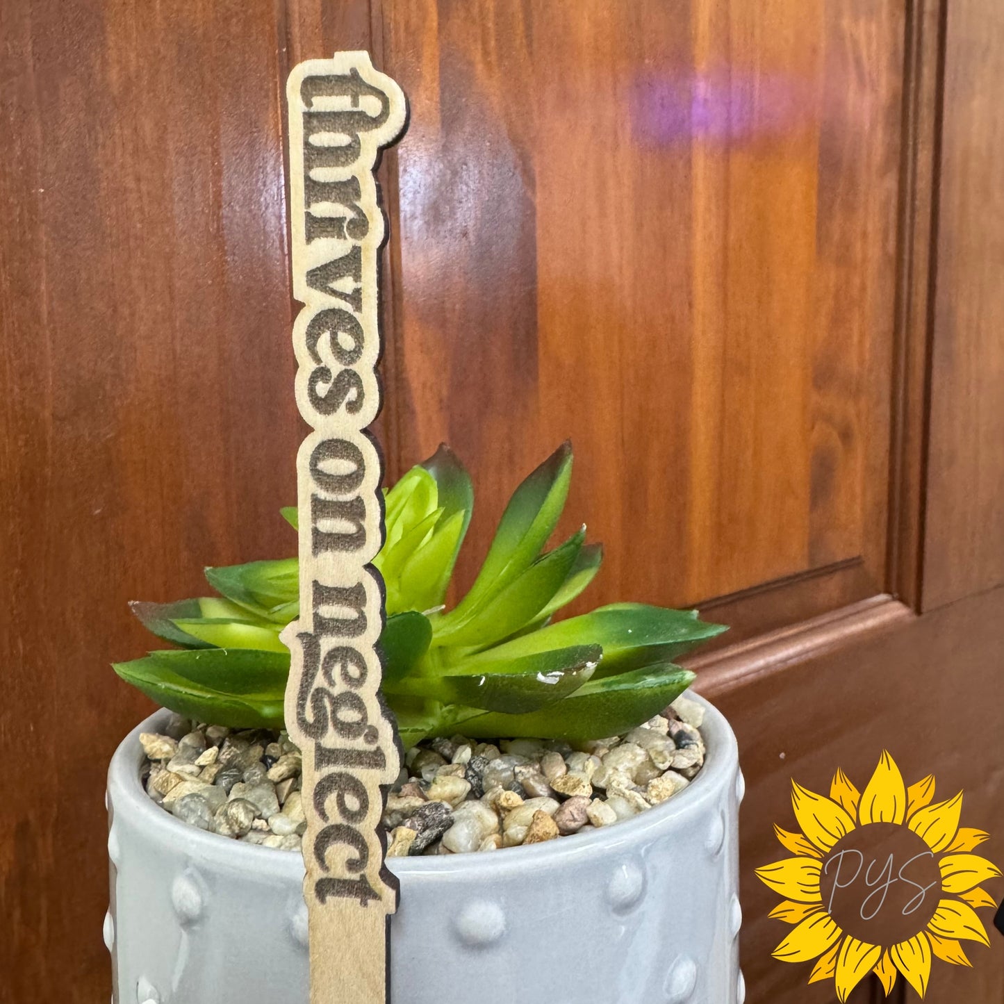 Say It With Leaves — Wood Plant Stakes for Plant Lovers (Set of 9)