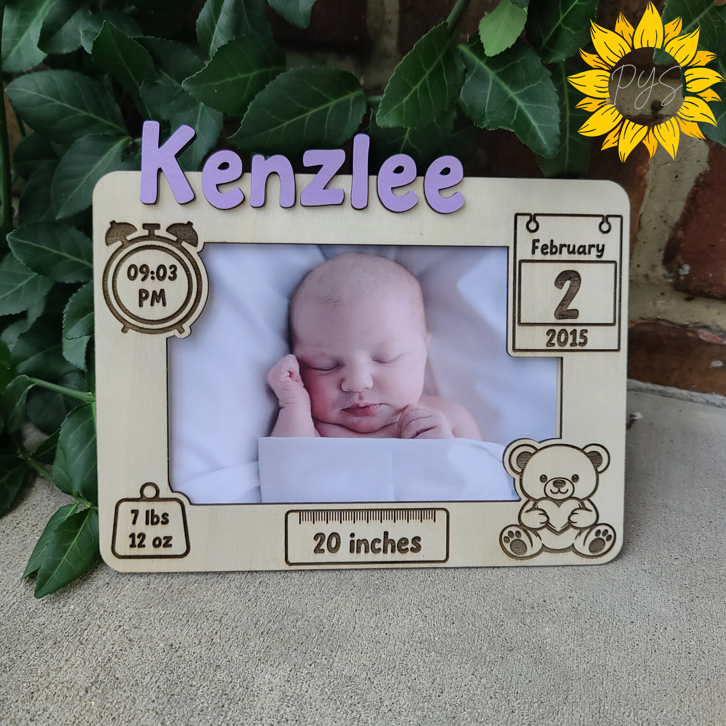 Personalized Baby Stats Picture Frame 👶 | Custom Birth Announcement Keepsake | Newborn Memory Frame