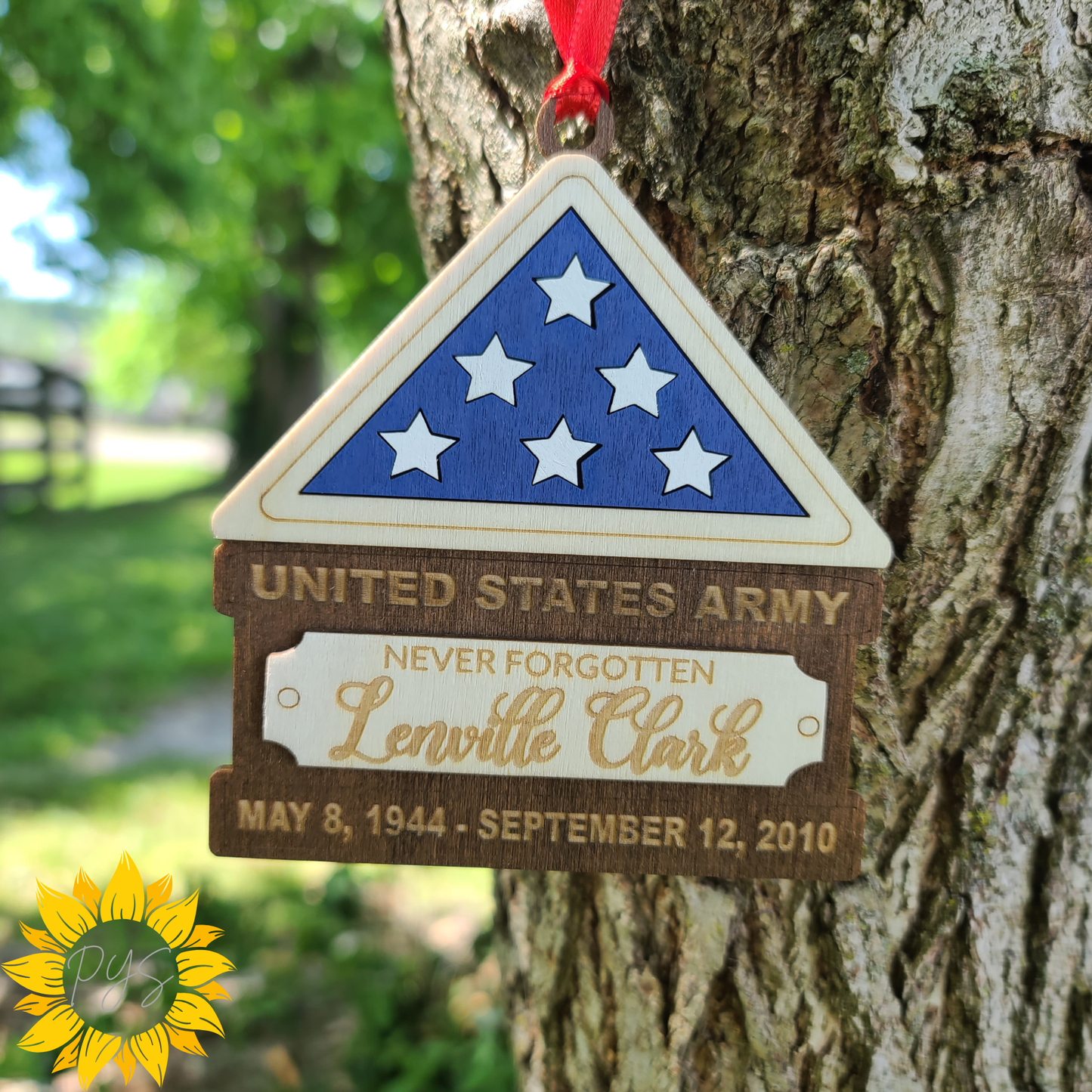 Personalized Military Memorial Ornament | Veteran Remembrance Tribute | Custom Memorial Gift