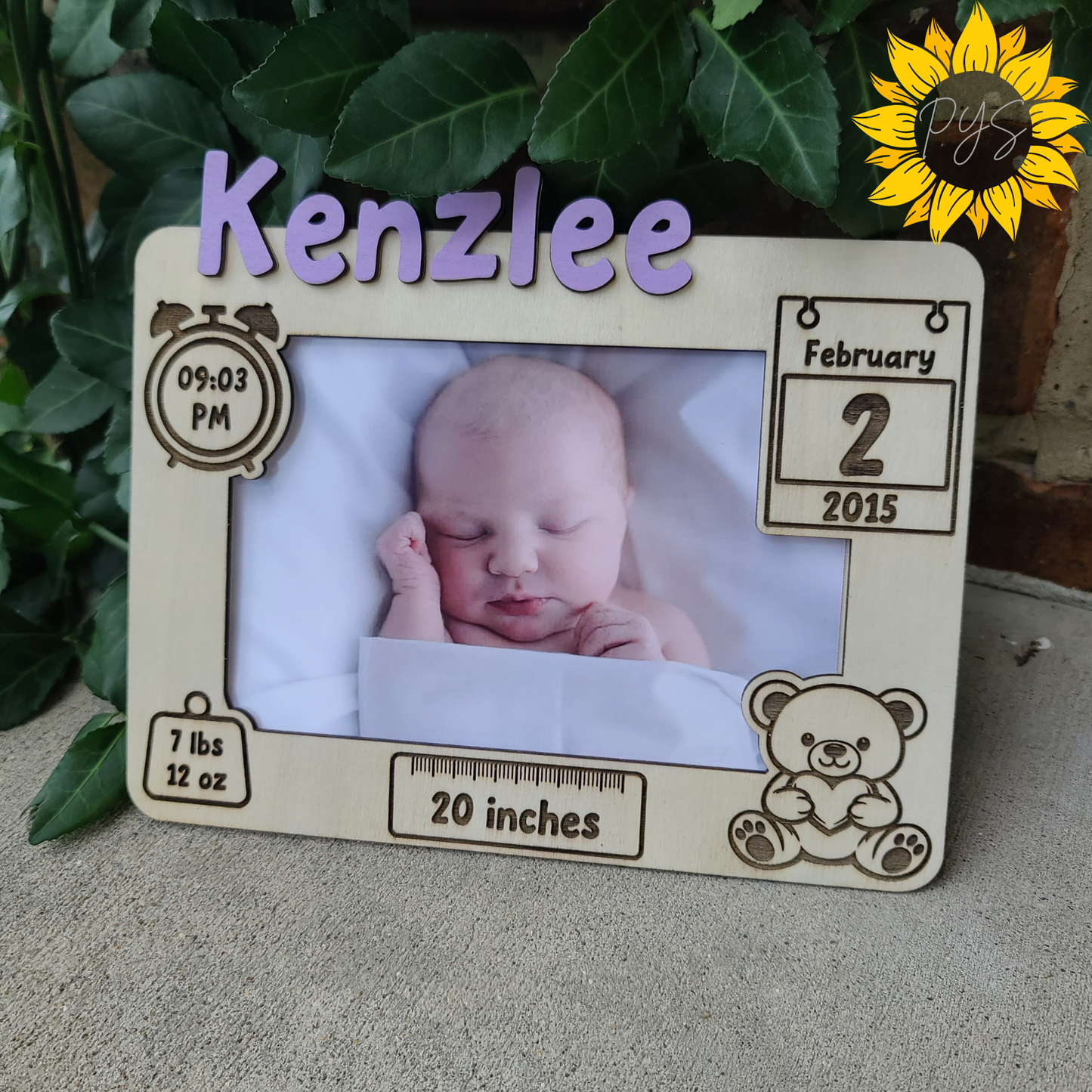 Personalized Baby Stats Picture Frame 👶 | Custom Birth Announcement Keepsake | Newborn Memory Frame
