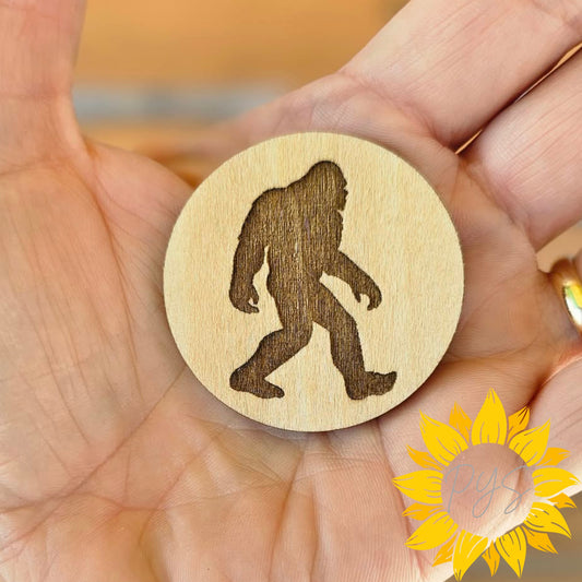 Sasquatch Pocket Hug 💚 Mini Wooden Token Gift | Encouragement Keepsake