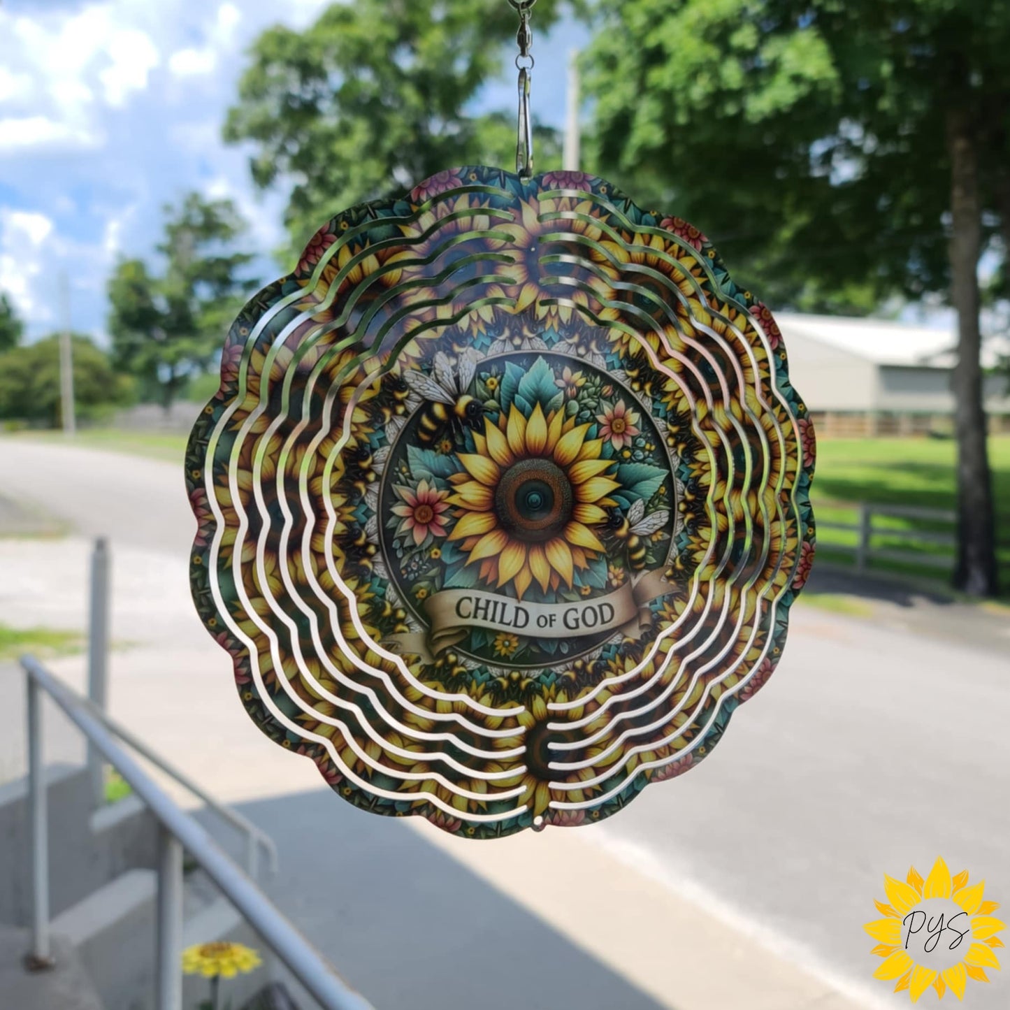 Sunflower “Child of God” Wind Spinner