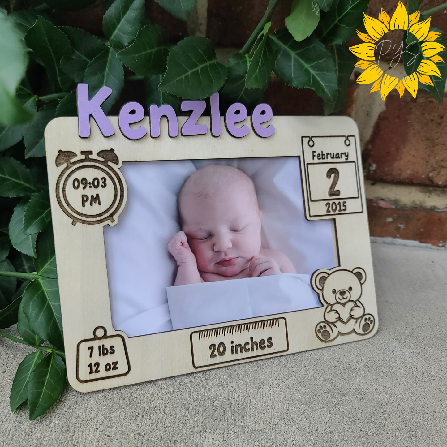 Personalized Baby Stats Picture Frame 👶 | Custom Birth Announcement Keepsake | Newborn Memory Frame