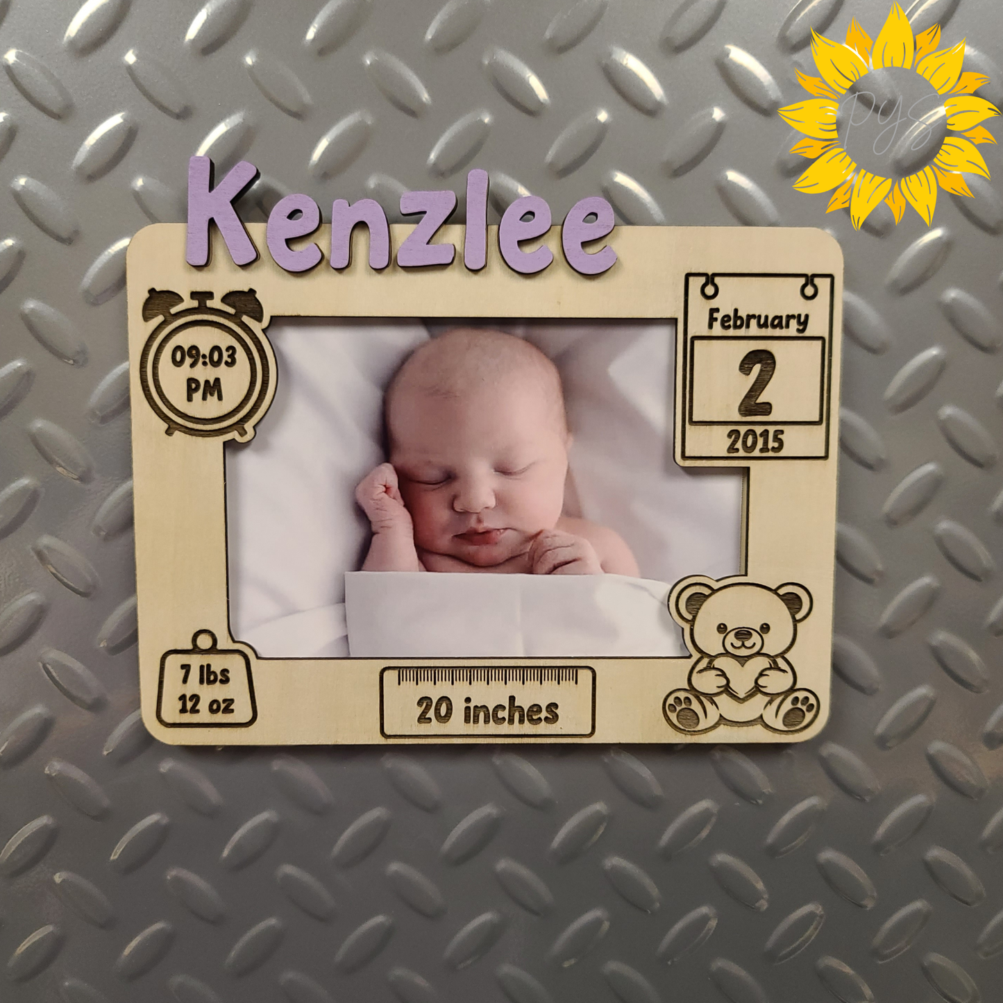 Personalized Baby Stats Picture Frame 👶 | Custom Birth Announcement Keepsake | Newborn Memory Frame