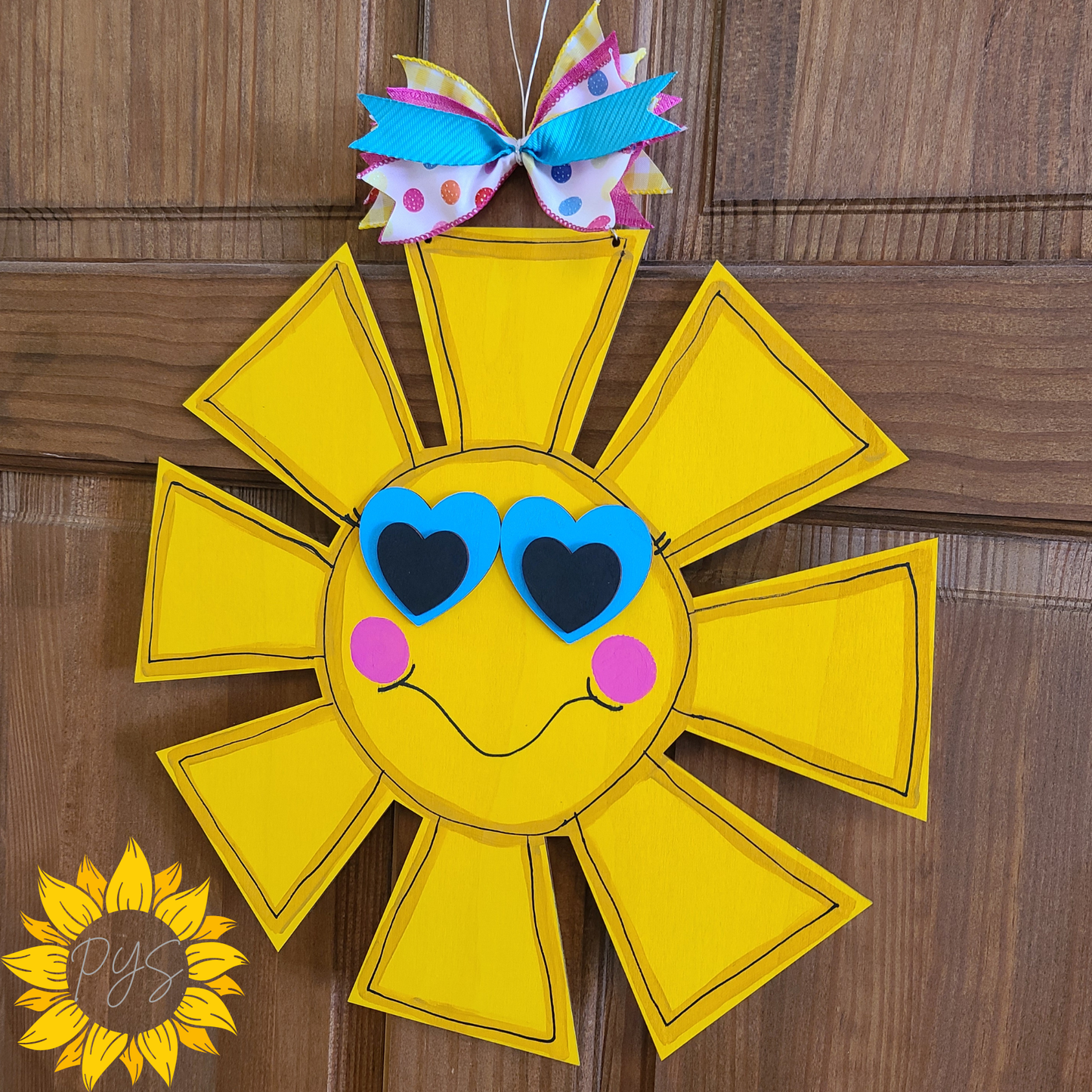 Happy Sunshine Door Hanger ☀️ | Summer Sun Door Sign | Whimsical Front Door Decor