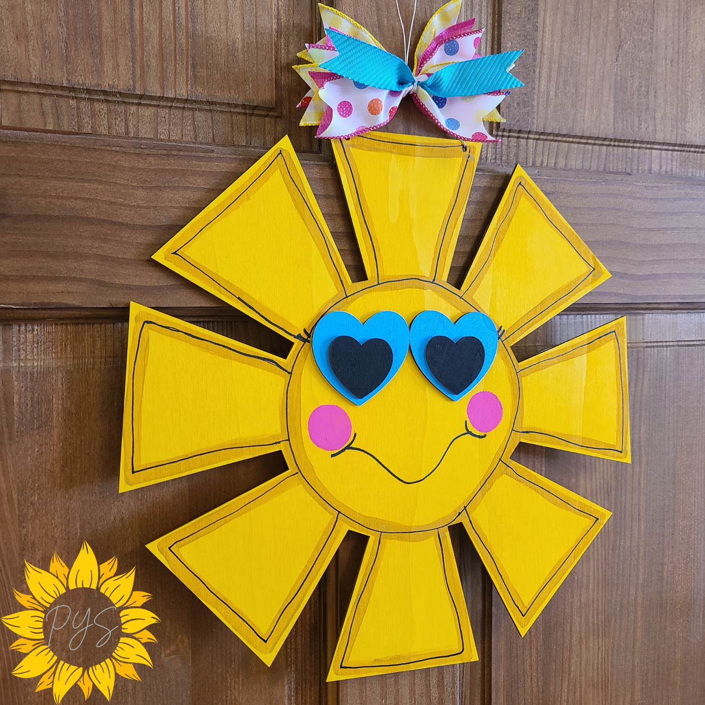 Happy Sunshine Door Hanger ☀️ | Summer Sun Door Sign | Whimsical Front Door Decor
