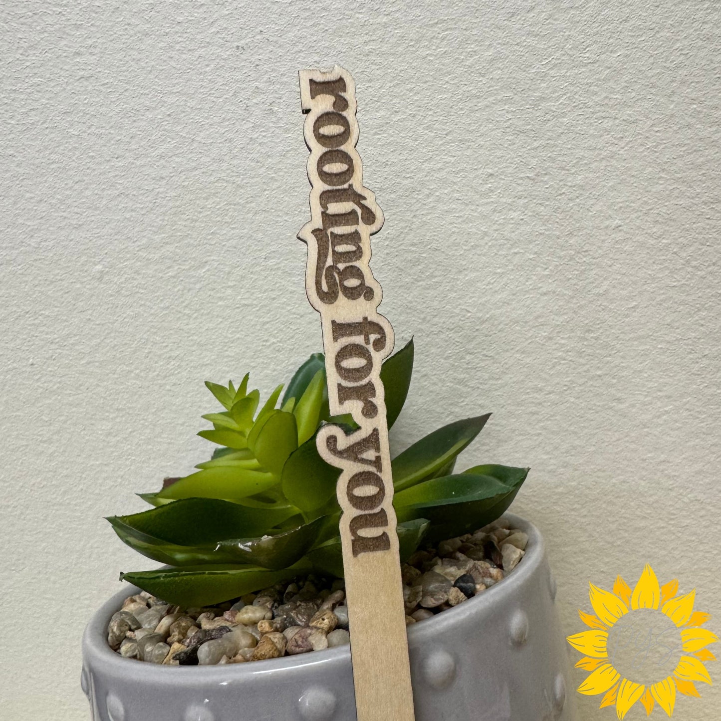 Say It With Leaves — Wood Plant Stakes for Plant Lovers (Set of 9)