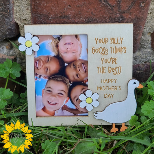Silly Goose Mother’s Day Magnetic Photo Frame 💛 Custom Mom Gift