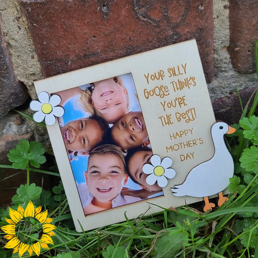 Silly Goose Mother’s Day Magnetic Photo Frame 💛 Custom Mom Gift