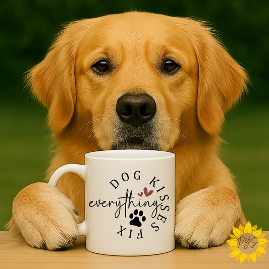 Dog Kisses Fix Everything – 15 oz Mug