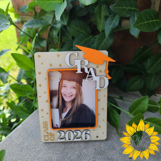 Graduation Magnet Photo Frame 🎓 | Class of 2026 | Custom School Colors | Graduation Keepsake