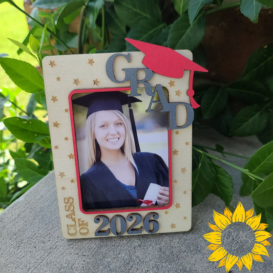 Graduation Magnet Photo Frame 🎓 | Class of 2026 | Custom School Colors | Graduation Keepsake