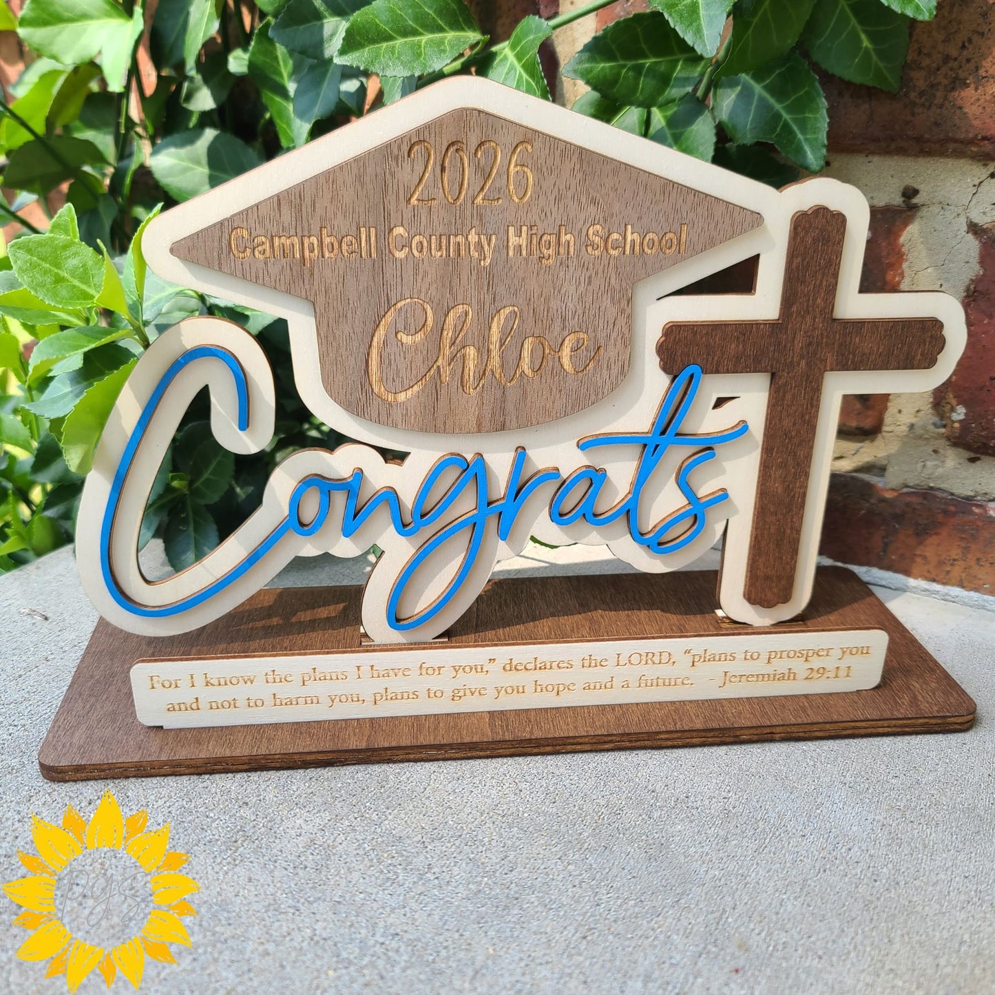 Personalized Graduation Plaque 🎓 | Custom Name, School & Year | Congrats Graduate Keepsake