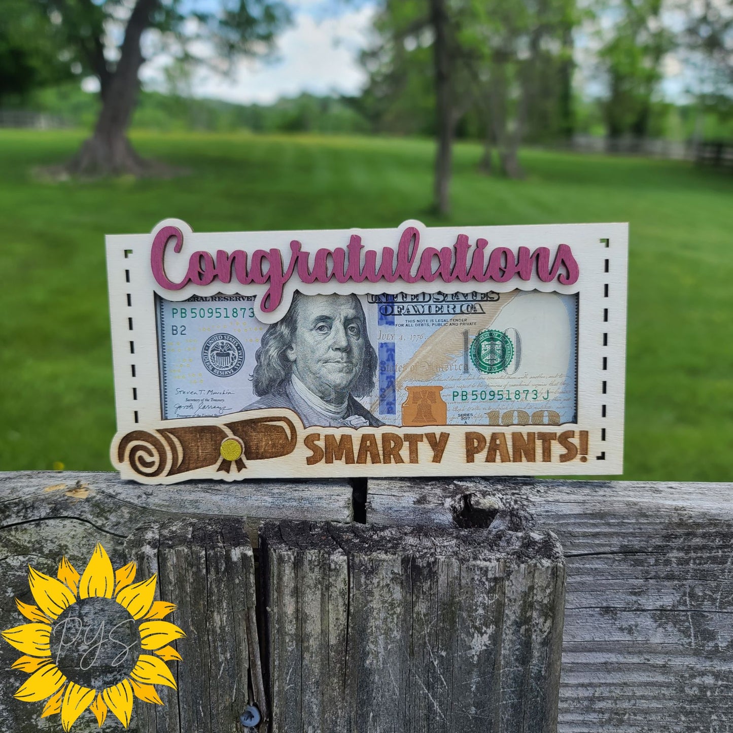Graduation Money Holder 🎓 | Congrats Smarty Pants Gift | Custom School Colors | Graduation Cash Gift